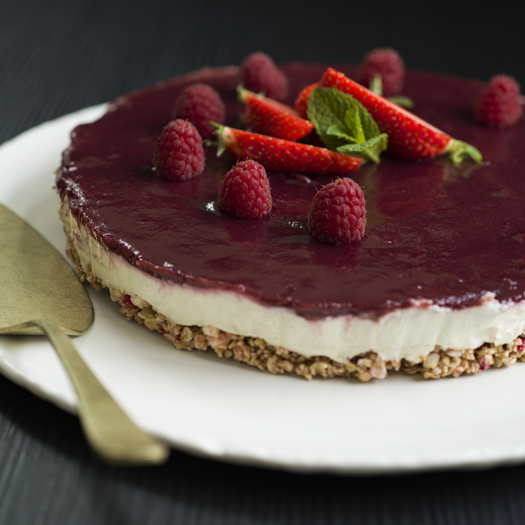 Recette CHEESECAKE AUX FRUITS ROUGES - Sublim'